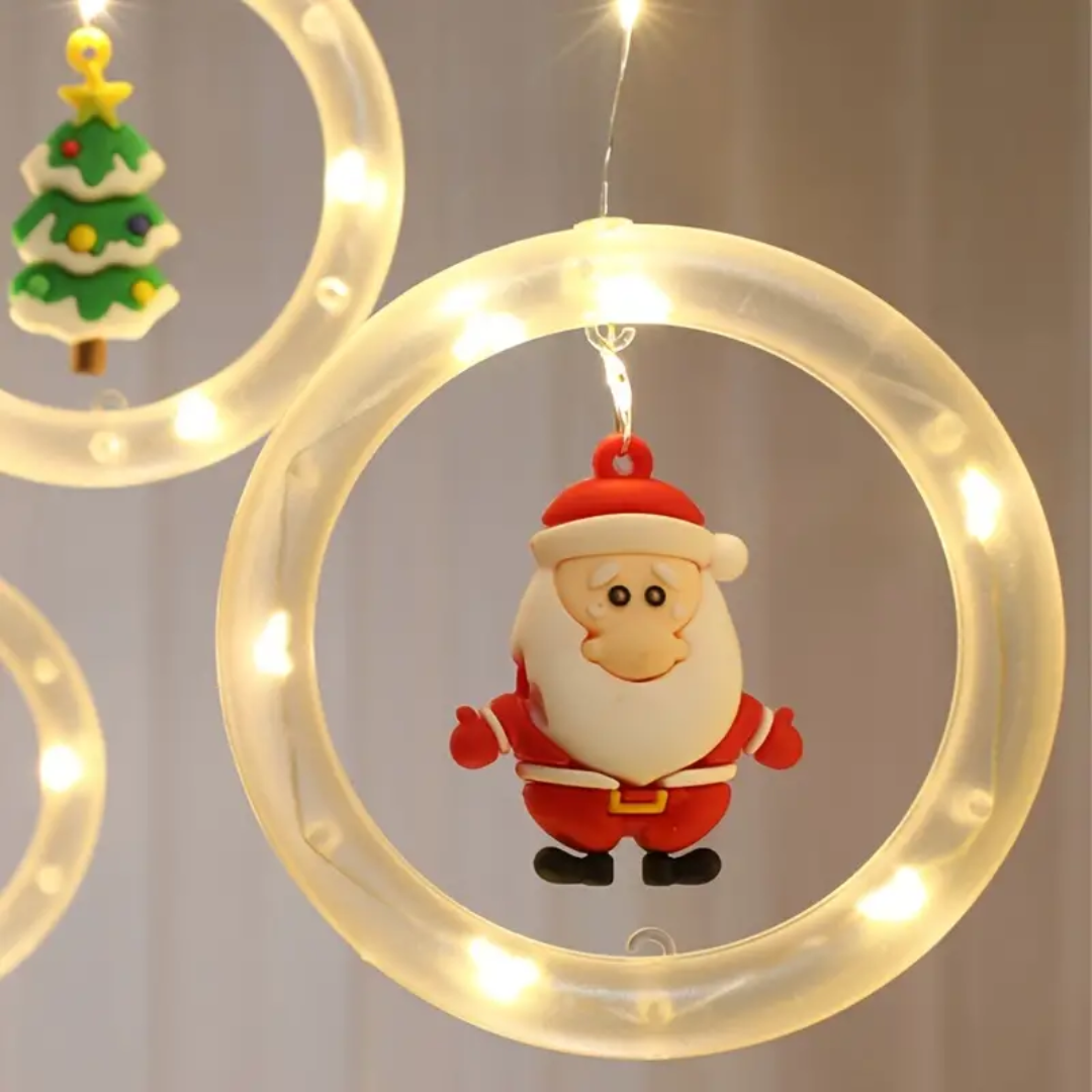 "Crea un Espectáculo Brillante✨: Luces LED de Cortina para una Navidad Mágica🎄🌟"